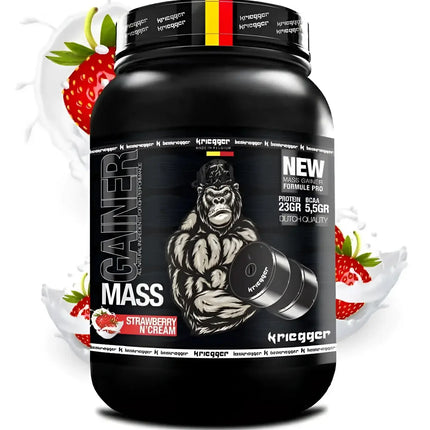 MASS GAINER STRAWBERRY N'CREAM 3000GR - KRIEGGER SPORT NUTRITION - Force Addict Pro